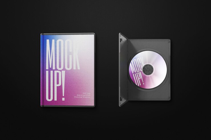 PSD modelo de projeto de cd case mockup psd
