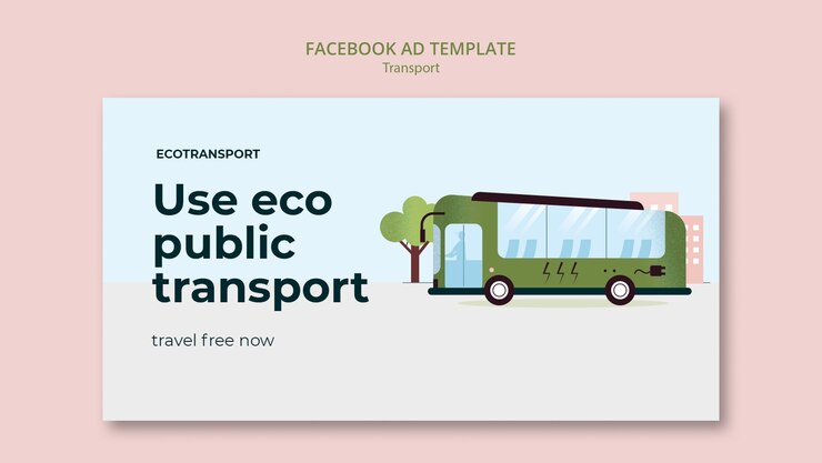 PSD modelo de promoção de mídia social de transporte verde e ecológico