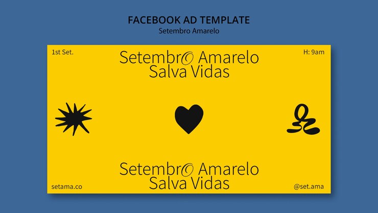PSD modelo de promoção de mídia social para conscientização do mês brasileiro de prevenção do suicídio