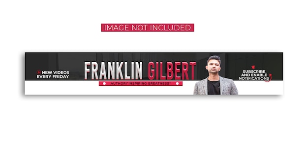 Modelo de psd de capa de banner profissional do youtube