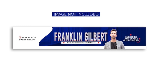 Modelo de psd de capa de banner profissional do youtube