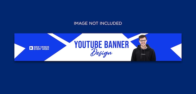 PSD modelo de psd de design de capa de banner do youtube