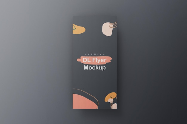Modelo de psd de maquete de folheto DL