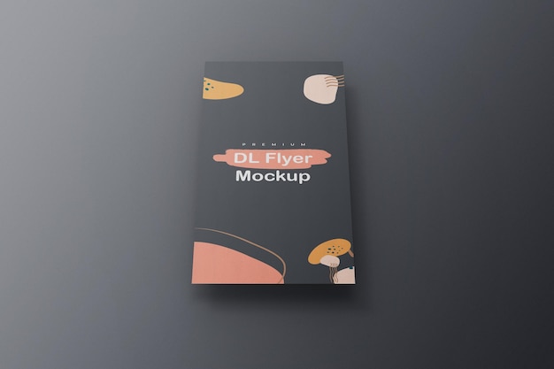 Modelo de psd de maquete de folheto DL