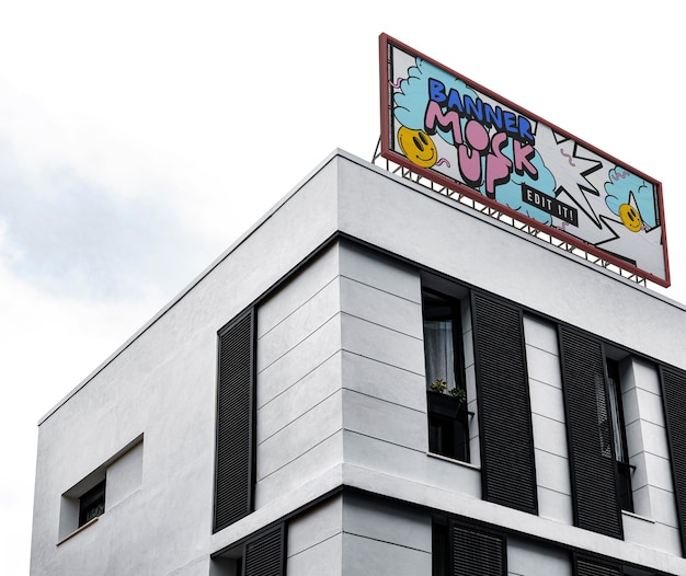 Modelo de publicidade ao ar livre no edifício