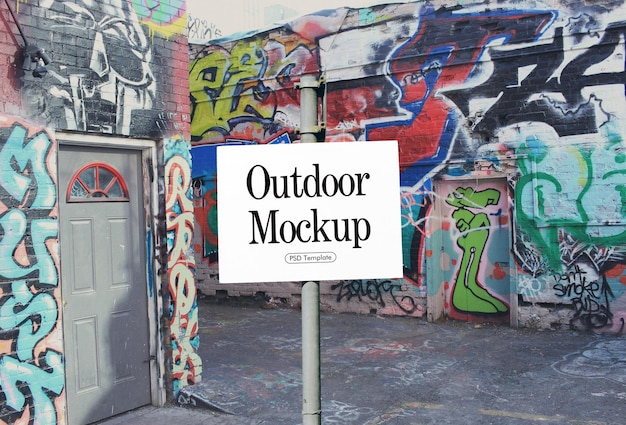 Modelo de publicidade ao ar livre, sinalização de lojas, modelo de vitrine de outdoor, identidade visual