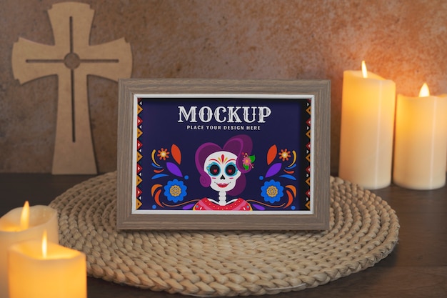 Modelo de quadro de Dia de muertos