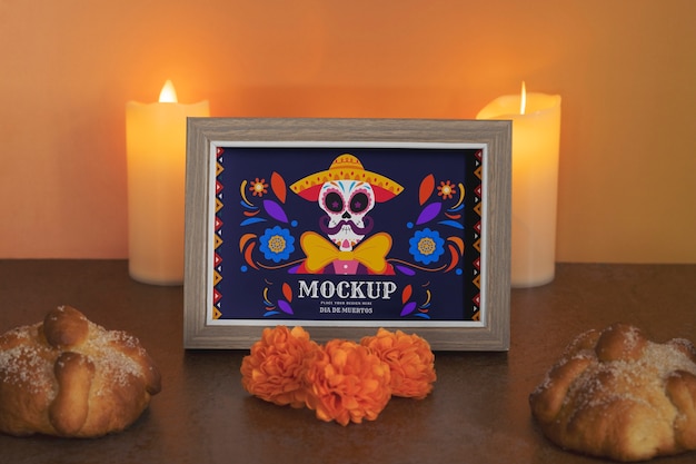 Modelo de quadro de Dia de muertos