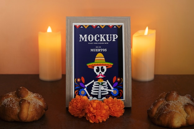 Modelo de quadro de Dia de muertos