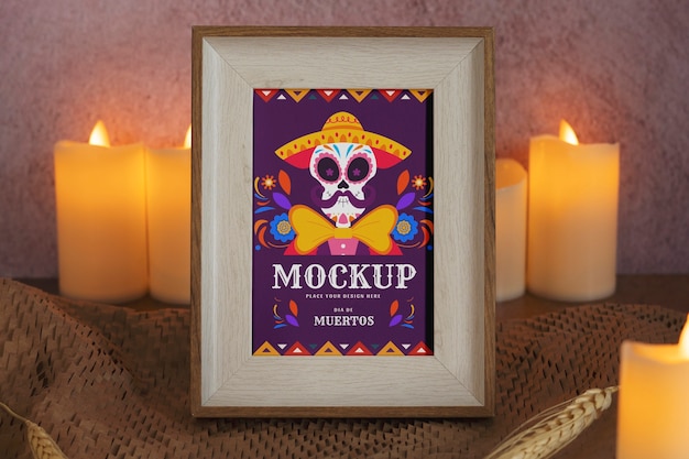 Modelo de quadro de Dia de muertos