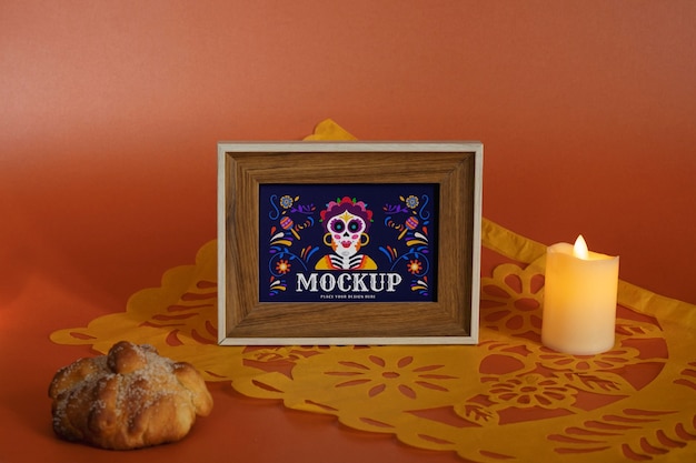 Modelo de quadro de Dia de muertos