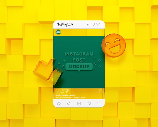 PSD modelo de quadro de postagem do instagram