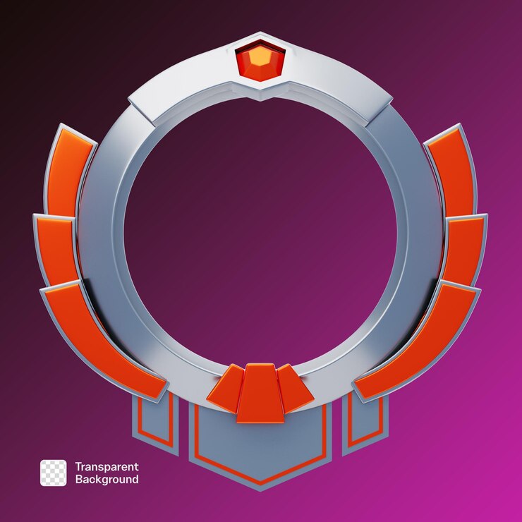 PSD modelo de quadro png de nível 3d