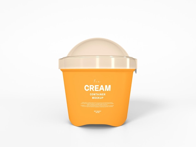 Modelo de recipiente de gelado de plástico