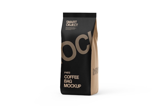 Modelo de saco de café de papel Kraft