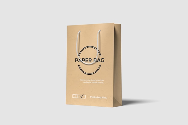 Modelo de saco de papel para compras