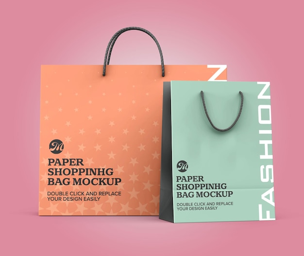 Modelo de sacos de papel para marcas