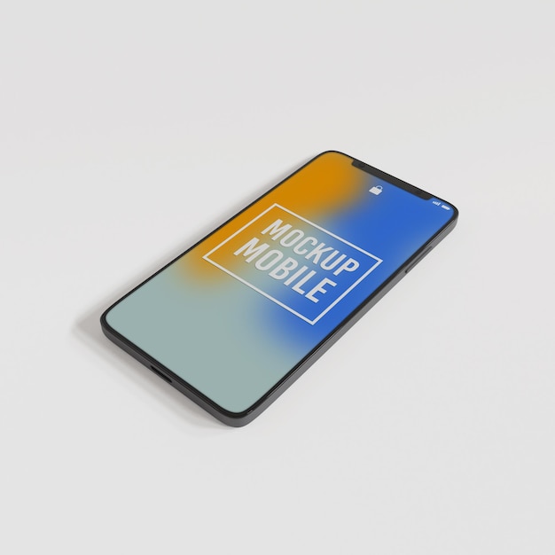 Modelo de simulação de smartphone 3D realista com camada editável