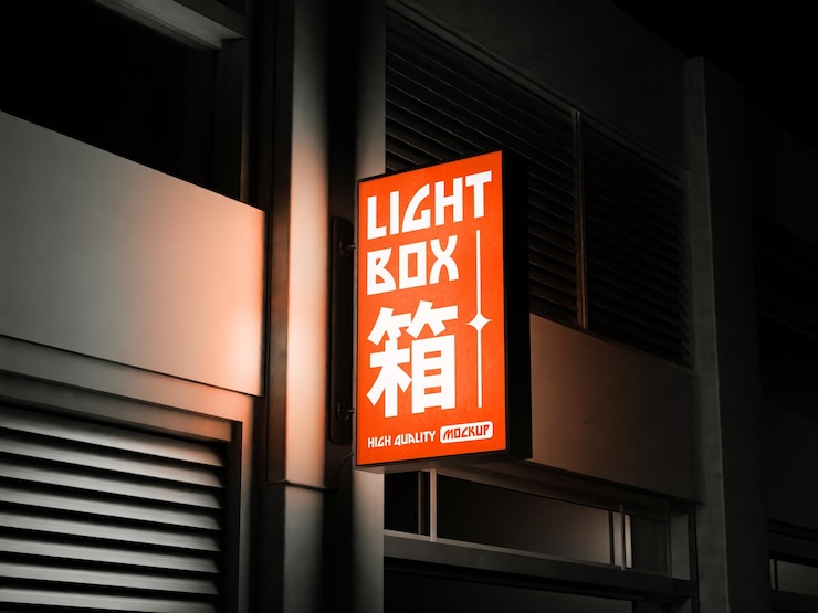 Modelo de sinal de caixa de luz
