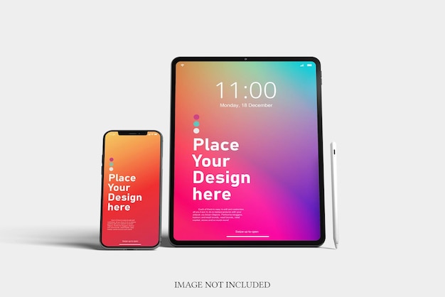 PSD modelo de smartphone e tablet