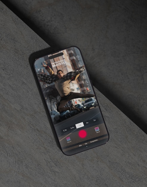 Modelo de smartphone flutuante