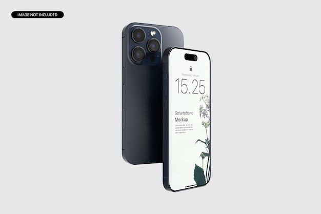 Modelo de Smartphone Limpo Flutuante