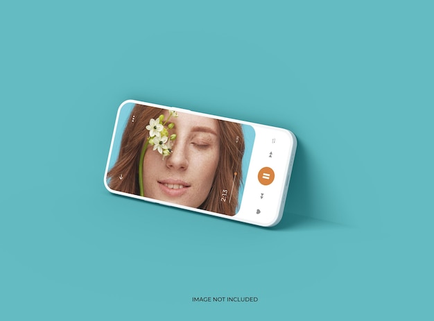 Modelo de smartphone sem marca com design personalizável para renderização 3D de exibição de produto UIUX