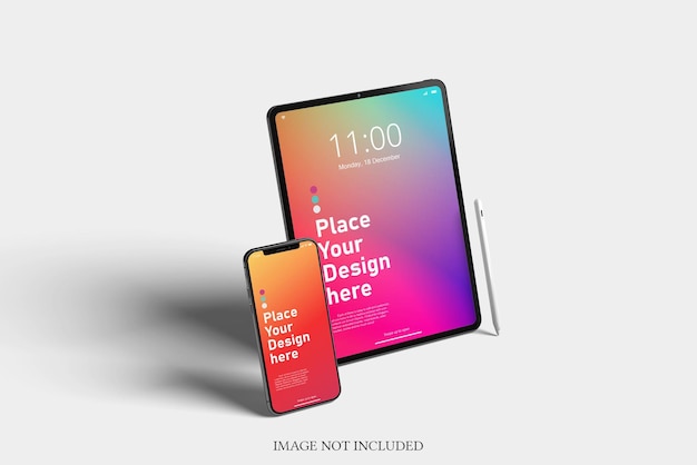 PSD modelo de tablet com telefone