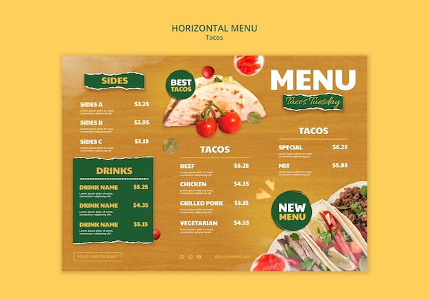Modelo de tacos deliciosos