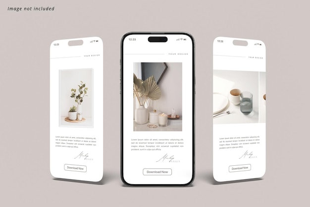 Modelo de tela de smartphone