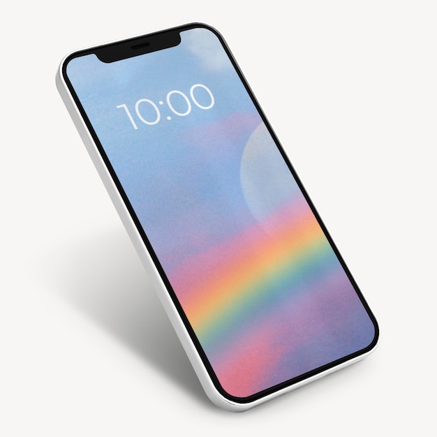 Modelo de tela móvel de dispositivo digital editável psd