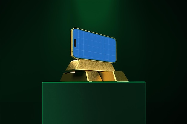 Modelo de telefone dourado 16