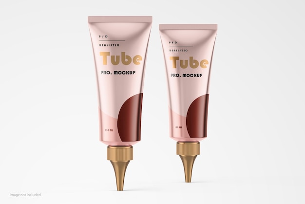 Modelo de tubo cosmético versátil de embalagem de produto de alta qualidade para apresentações impressionantes de produtos