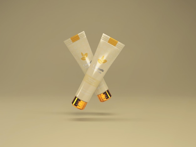Modelo de tubo de creme cosmético
