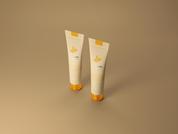 Modelo de tubo de creme cosmético