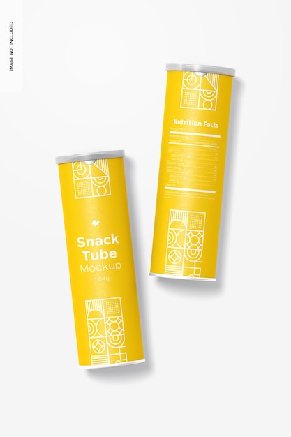 Modelo de tubo de lanche 124g, vista superior