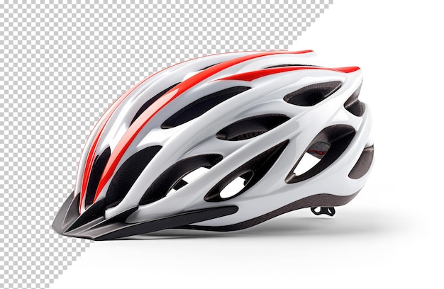 Modelo de um capacete de bicicleta branco