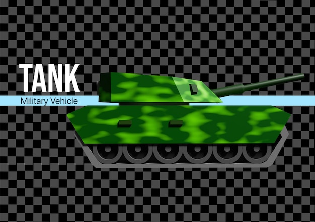 Modelo de veículo militar de tanque em 3D