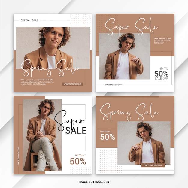 Modelo de venda - moda de pacote de postagem do Instagram