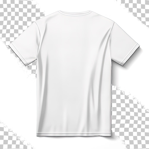 Modelo de visão traseira de uma camiseta masculina de tamanho grande para fins de desenho e impressão