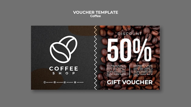 Modelo de voucher de café