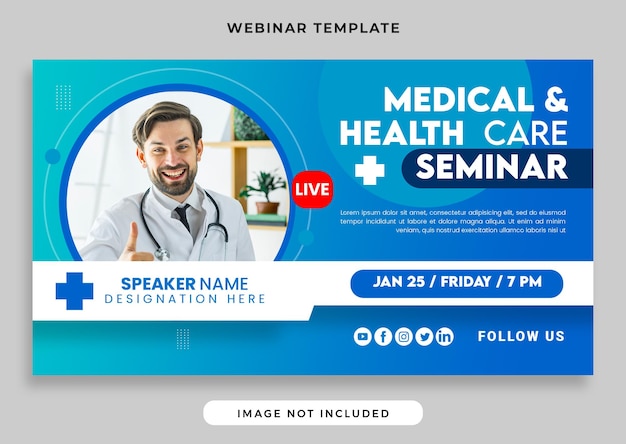 Modelo de webinar de promoção de saúde hospitalar