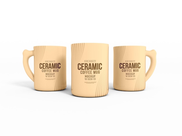 Modelo de xícara de café de cerâmica