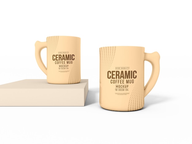 Modelo de xícara de café de cerâmica