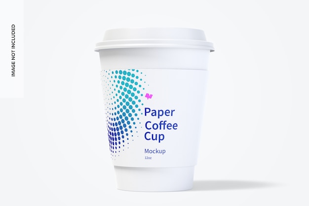 Modelo de xícara de café de papel de 12 oz