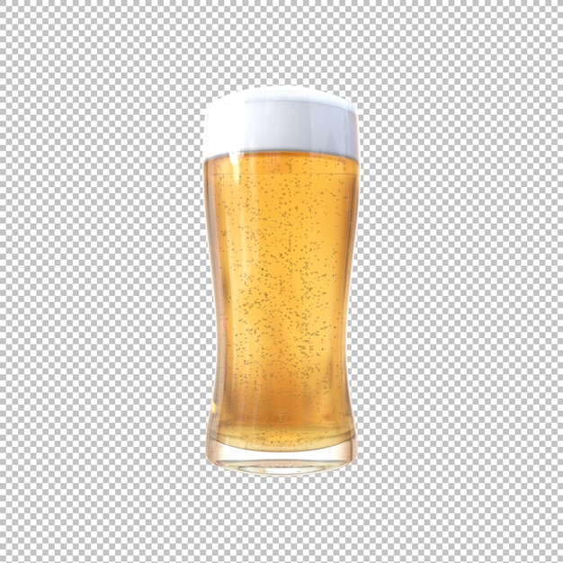 Modelo de xícara de cerveja fria em transparente