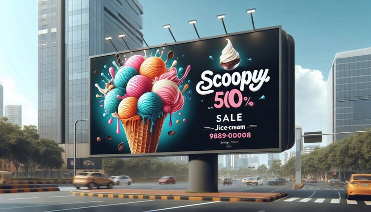 modelo de diseño de cartel de helados