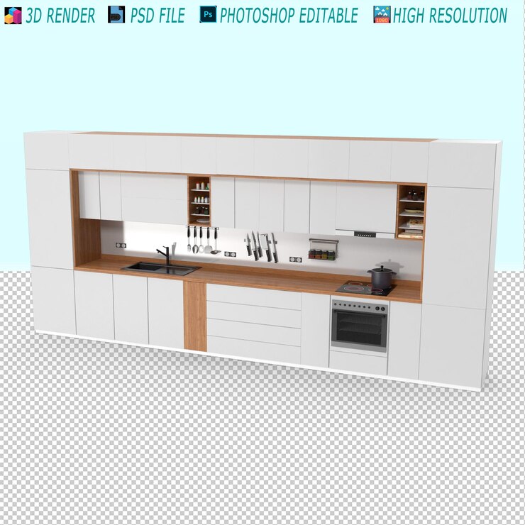 PSD modelo de diseño de cocina psd moderno