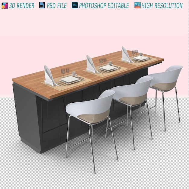 Modelo de diseño de cocina PSD moderno