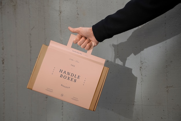 Modelo de diseño de embalaje de la caja del cinturón del mango